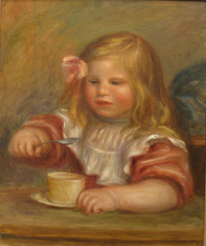 Pierre-Auguste Renoir Coco Eating His Soup